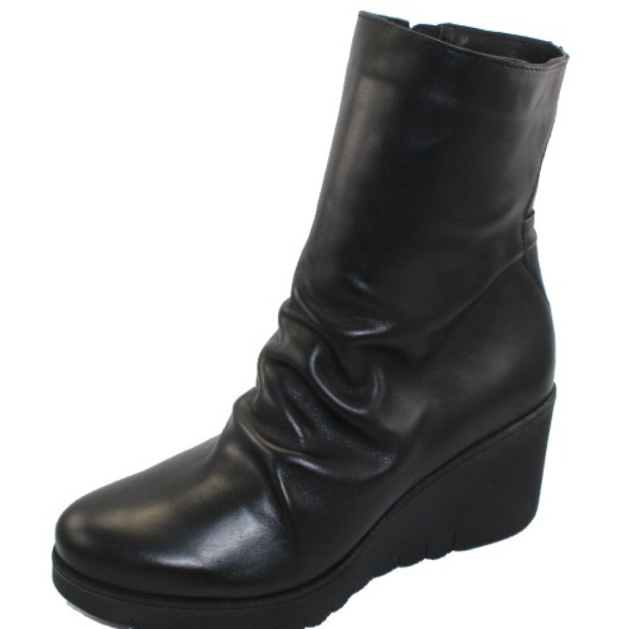 Women'S Paula Urban Zippers | Paula Urban Women'S 15-1120 In Black Savana Leather