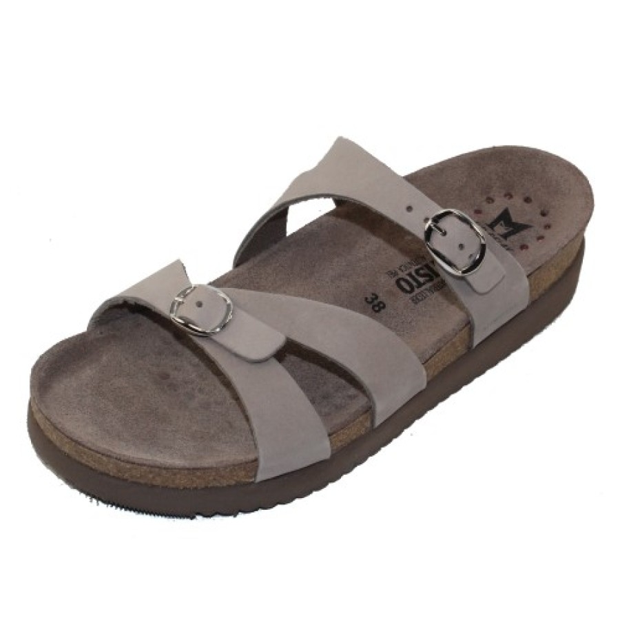 Women'S Mephisto Wedges | Mephisto Women'S Hannel In Light Grey Nubuck 6005