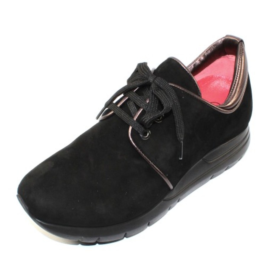 Women'S Pas De Rouge Lace Up | Pas De Rouge Women'S Dixie 2061C In Black Suede