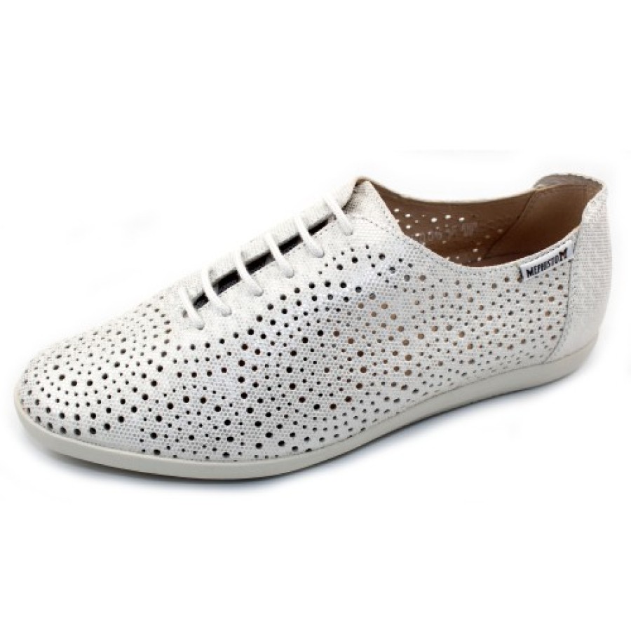 Women'S Mephisto Oxfords | Mephisto Women'S Katie Sun In Silver Plaza 16968