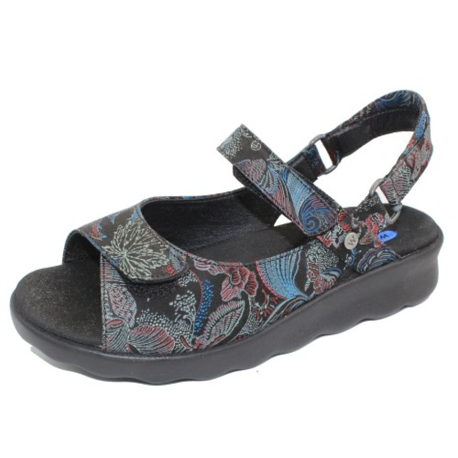 Women'S Wolky Back Straps | Wolky Women'S Pichu In Black/Blue Congo Suede