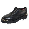 Women'S Pas De Rouge Oxfords | Pas De Rouge Women'S Velar 3747 In Black Nappa Leather