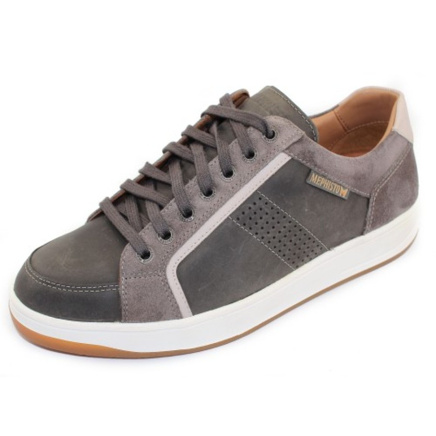 Men'S Mephisto Oxfords | Mephisto Men'S Harrison In Dark Grey Grizzly Leather 152/3659