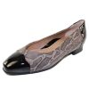 Women'S Beautifeel Slip Ons | Beautifeel Women'S Myla In Fall Taupe Reptile Printed Suede/Patent Leather