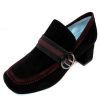 Women'S Thierry Rabotin Heels | Thierry Rabotin Women'S Mellin In Black/Burgundy Suede/Trim