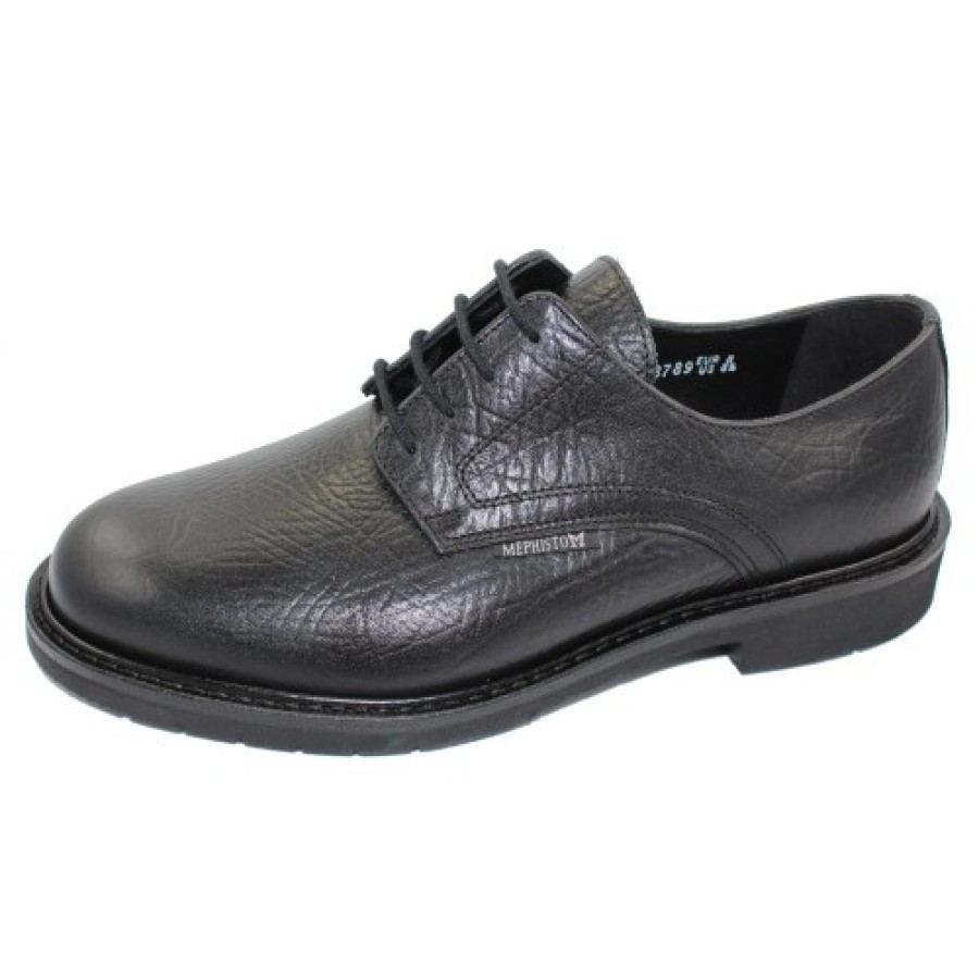 Men'S Mephisto Oxfords | Mephisto Men'S Marlon In Black Mamouth Leather 714