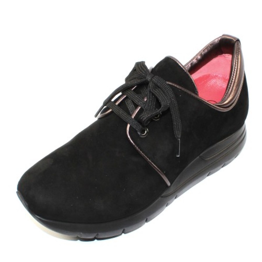 Women'S Pas De Rouge Wedges | Pas De Rouge Women'S Dixie 2061C In Black Suede