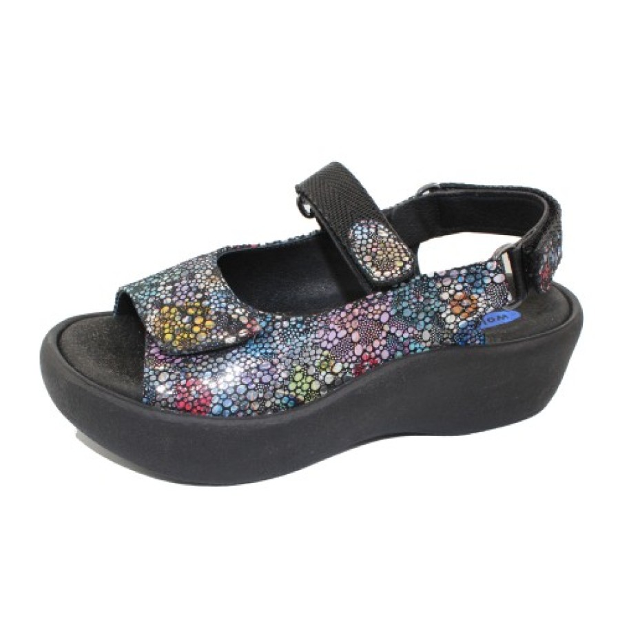 Women'S Wolky Platforms | Wolky Women'S Jewel In Black Multi Colmeia