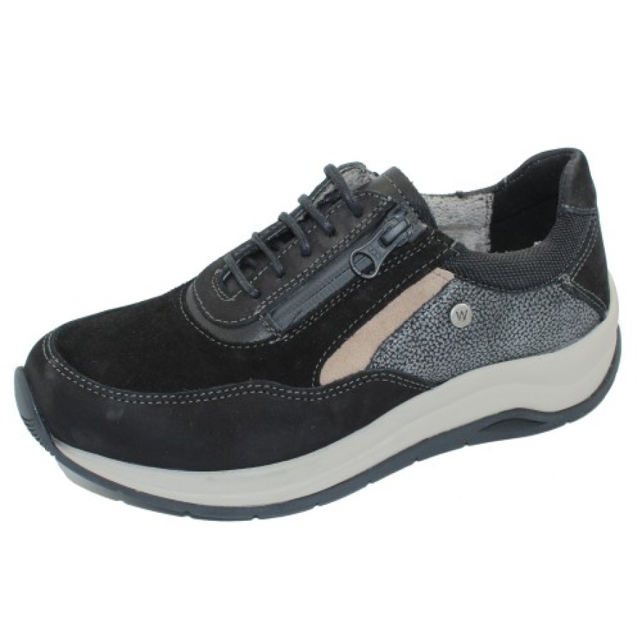 Women'S Wolky Walking | Wolky Women'S Cupar Wr In Black Leather Combi