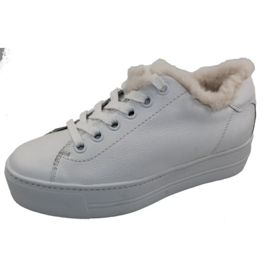 Women'S Paul Green Fashion | Paul Green Women'S Bixby Fluff In White Calfskin Leather