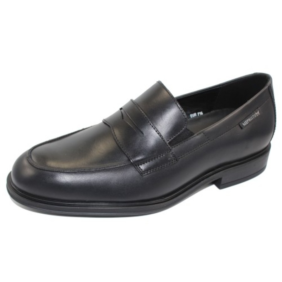 Men'S Mephisto Apron Toe | Mephisto Men'S Kurtis In Black Hopper Leather 32600