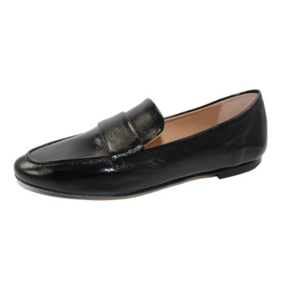 Women'S CC Made In Italy Slip Ons | Cc Made In Italy Women'S Canta 1120 In Black Crinkle Patent Leather