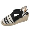 Women'S Toni Pons Wedges | Toni Pons Women'S Tarbes In Ecru/Black Canvas