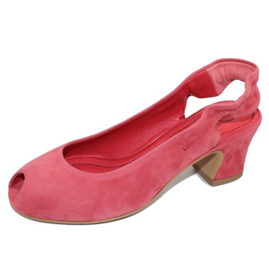 Women'S Pas De Rouge Heels | Pas De Rouge Women'S Milly 2353 In Salmon Suede