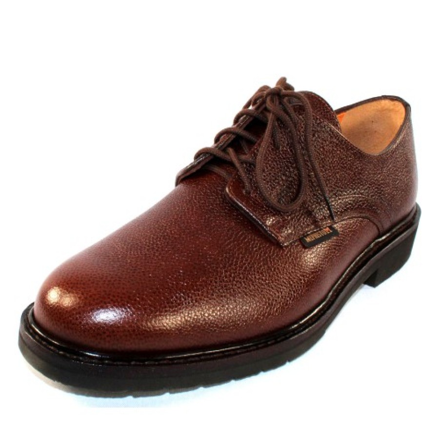 Men'S Mephisto Plain Toe | Mephisto Men'S Marlon In Chestnut Pebble Grain Leather 9178