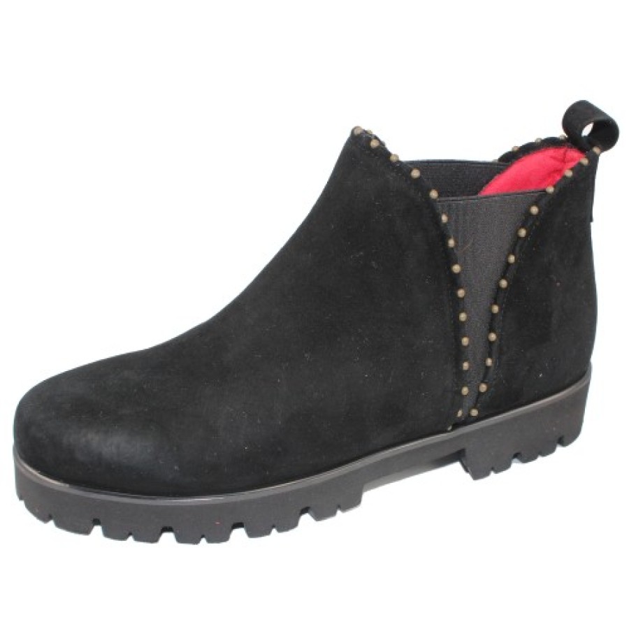 Women'S Pas De Rouge Ankle Boots | Pas De Rouge Women'S Marta 2589 In Black Suede