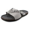 Women'S Naot Thongs & Toe Rings | Naot Women'S Penelope In Ice Gray Elastic/Gray Cobra Leather/Lt Gray Nubuck