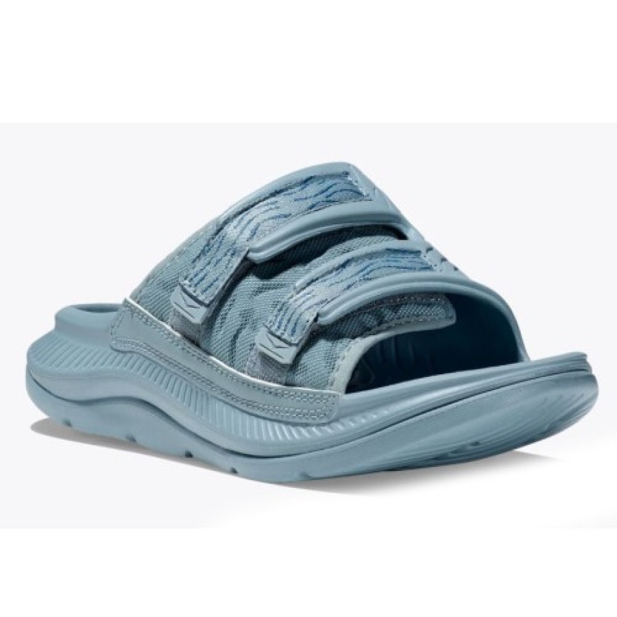 Women'S Hoka One One Water & Pool | Hoka One One Women'S Ora Luxe In Stone Blue/Bluesteel