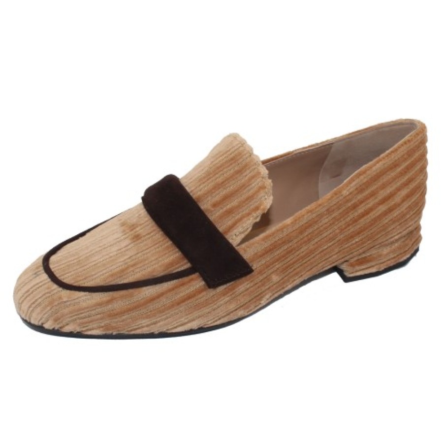 Women'S CC Made In Italy Slip Ons | Cc Made In Italy Women'S Atina In Tan Selva/Tdm Camoscio