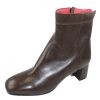 Women'S Pas De Rouge Mid Calf Boots | Pas De Rouge Women'S Chantal 2446 In Fango Taupe Nappa Leather