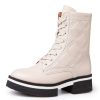 Women'S Yes Brand Shoes Lace Up | Yes Brand Shoes Women'S Bailey In Off White Water Resistant Plonge Leather