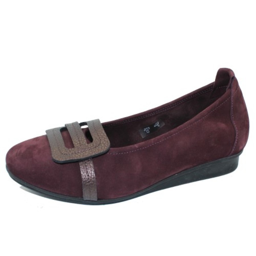 Women'S Arche Skimmers | Arche Women'S Nimmey In Othelo Nubuck/Vino Hopi