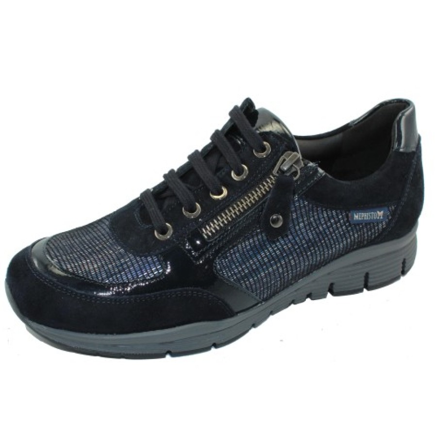 Women'S Mephisto Walking | Mephisto Women'S Ylona In Navy Velcalf 12245/45/13