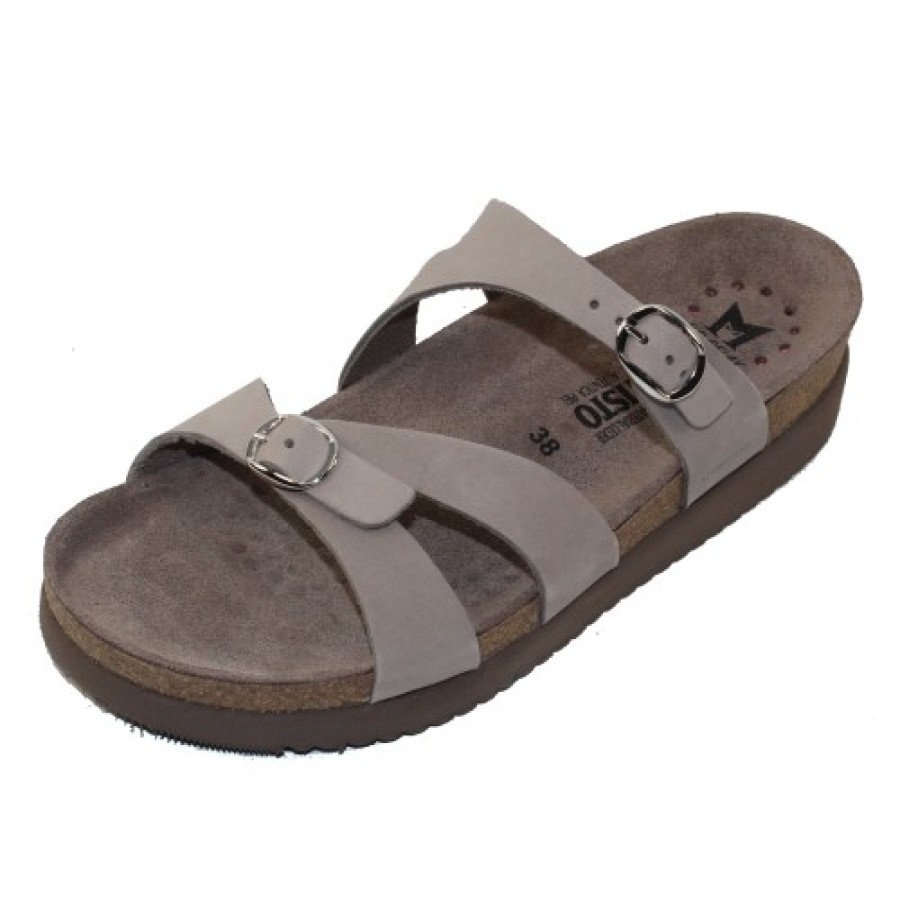 Women'S Mephisto Footbed | Mephisto Women'S Hannel In Light Grey Nubuck 6005