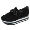 Women'S Softwaves Slip Ons | Softwaves Women'S Adaya 7.78.08W In Black Velour Suede