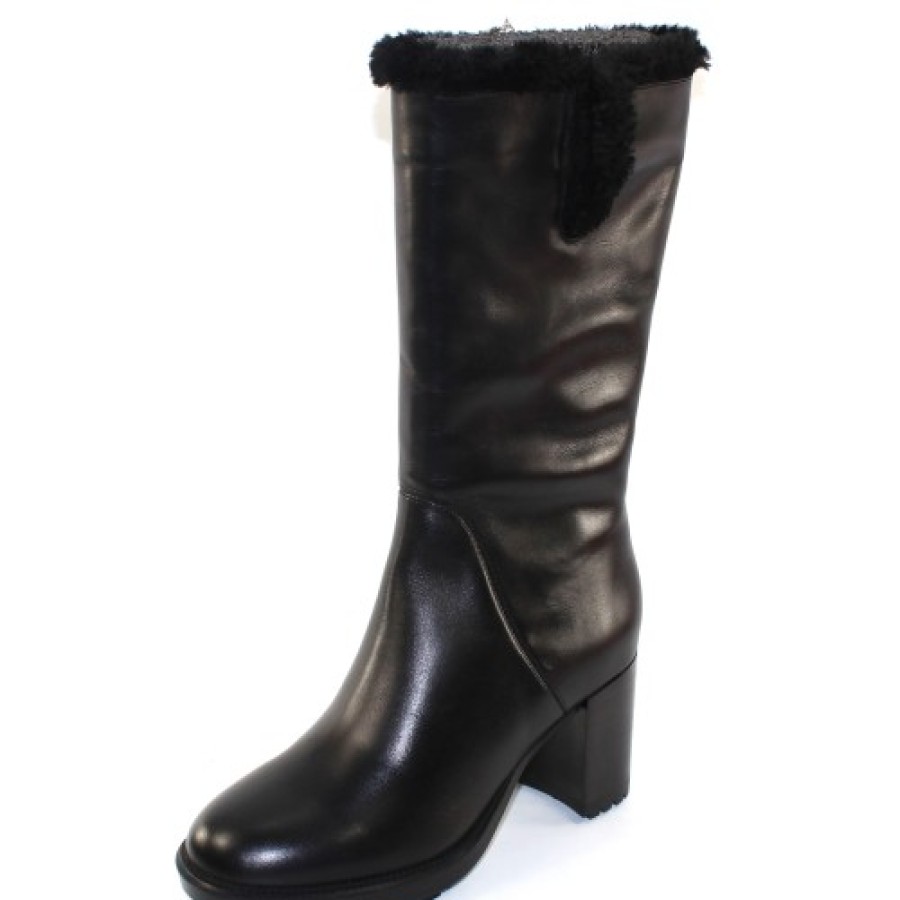 Women'S Valdini Boots & Booties | Valdini Women'S Jara Wp In Black Waterproof Calfskin Leather