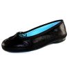 Women'S Thierry Rabotin Flats | Thierry Rabotin Women'S Gem In Black Sahara Embossed Suede