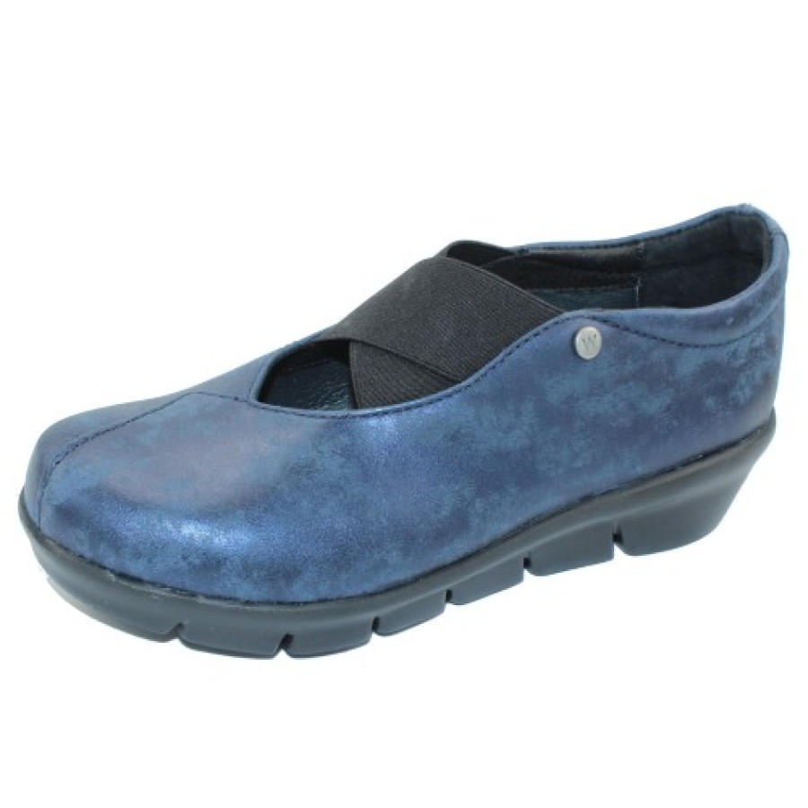 Women'S Wolky Slip Ons | Wolky Women'S Cursa In Navy Amalia Nubuck