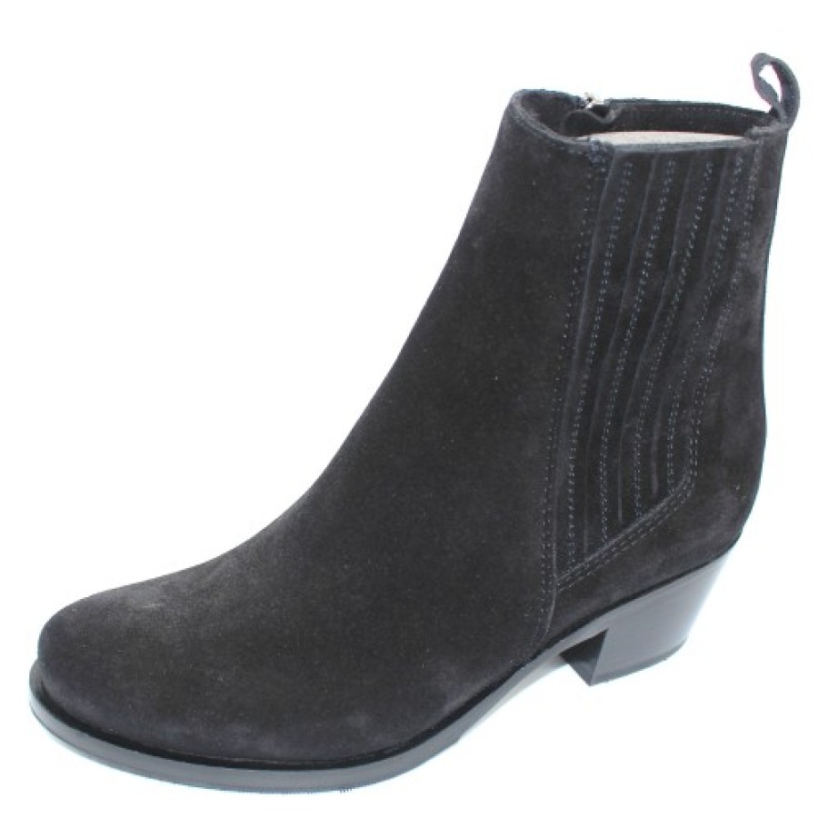 Women'S La Canadienne Heels | La Canadienne Women'S Princeton In Black Waterproof Suede