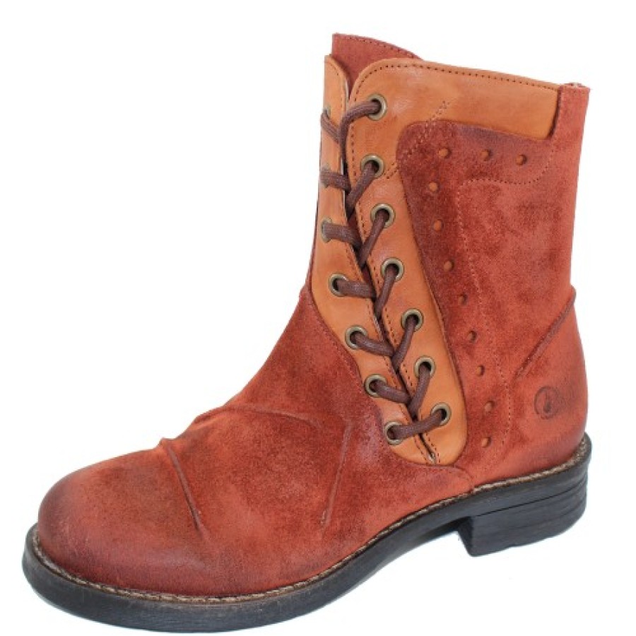 Women'S Casta Heels | Casta Women'S Rasta In Rust Distressed Suede/Cuoio Brown Leather