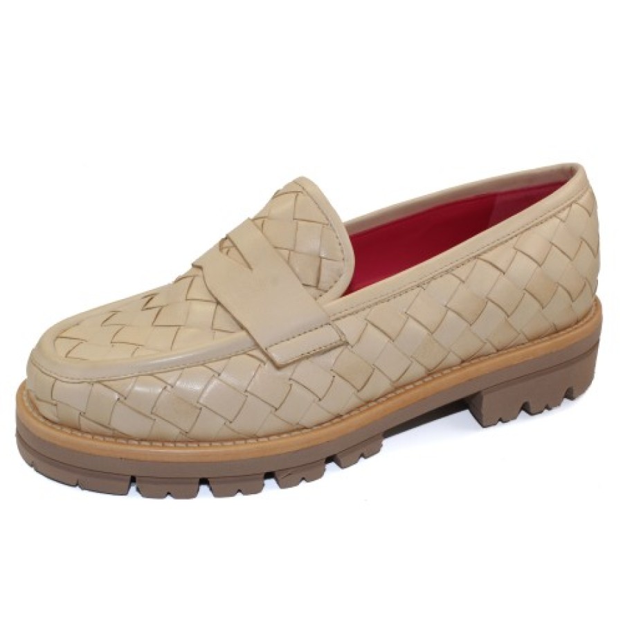 Women'S Pas De Rouge Loafers | Pas De Rouge Women'S Marta 4519 In Safari Glove Leather