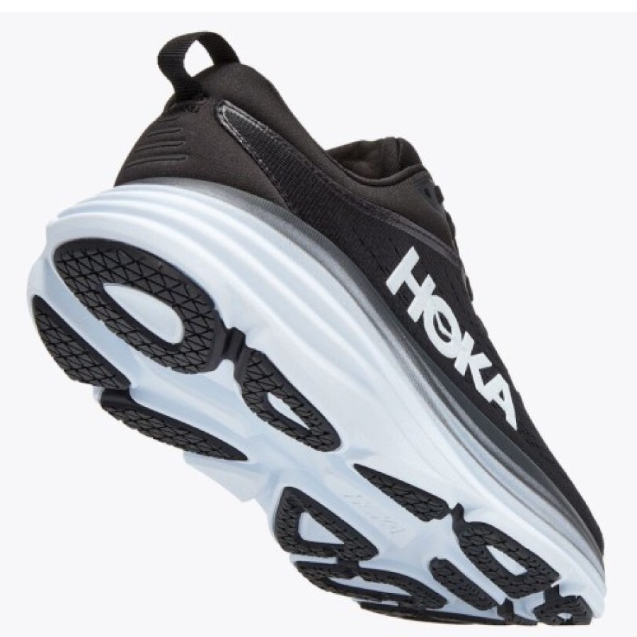 Men'S Hoka One One Travel | Hoka One One Men'S Bondi 8 In Black/White