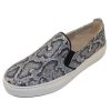 Women'S The Flexx Slip Ons | The Flexx Women'S Sneak Name In Roccia Jack Embossed Snakeprinted Leather