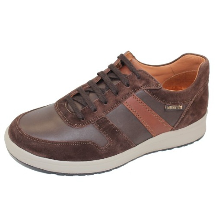 Men'S Mephisto Travel | Mephisto Men'S Vito In Dark Brown Velsport Suede/Leather 3651/51/58