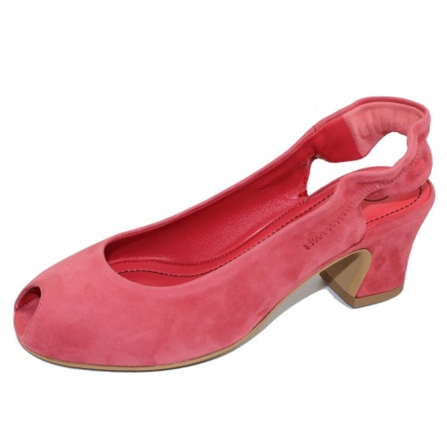 Women'S Pas De Rouge Slingbacks & Backstraps | Pas De Rouge Women'S Milly 2353 In Salmon Suede