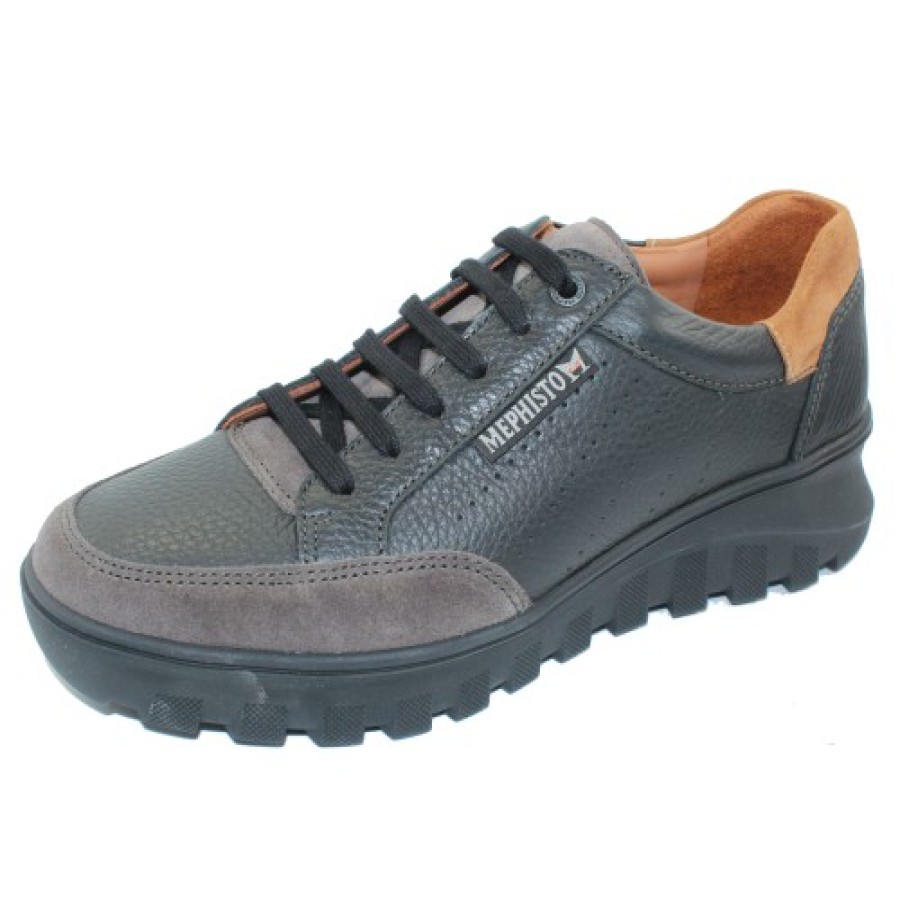 Men'S Mephisto Travel | Mephisto Men'S Flynn In Graphite Velsport 3659/00/44