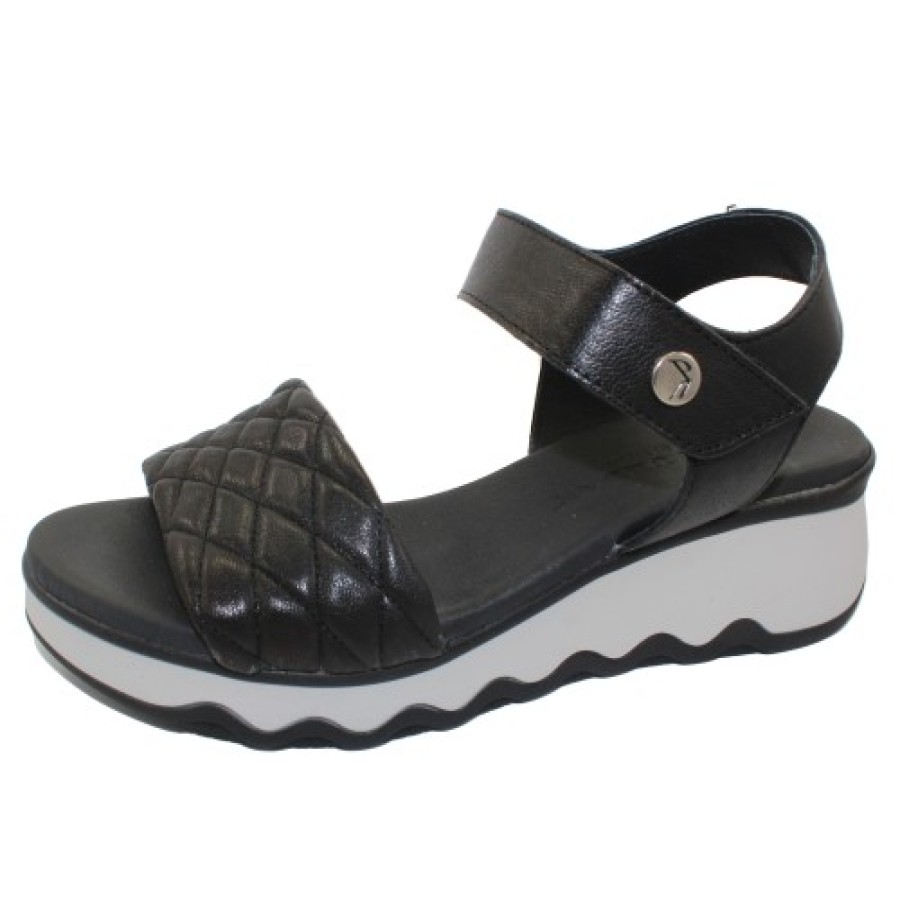 Women'S Paula Urban Platforms | Paula Urban Women'S 5-364 In Black Quilted/Smooth Leather