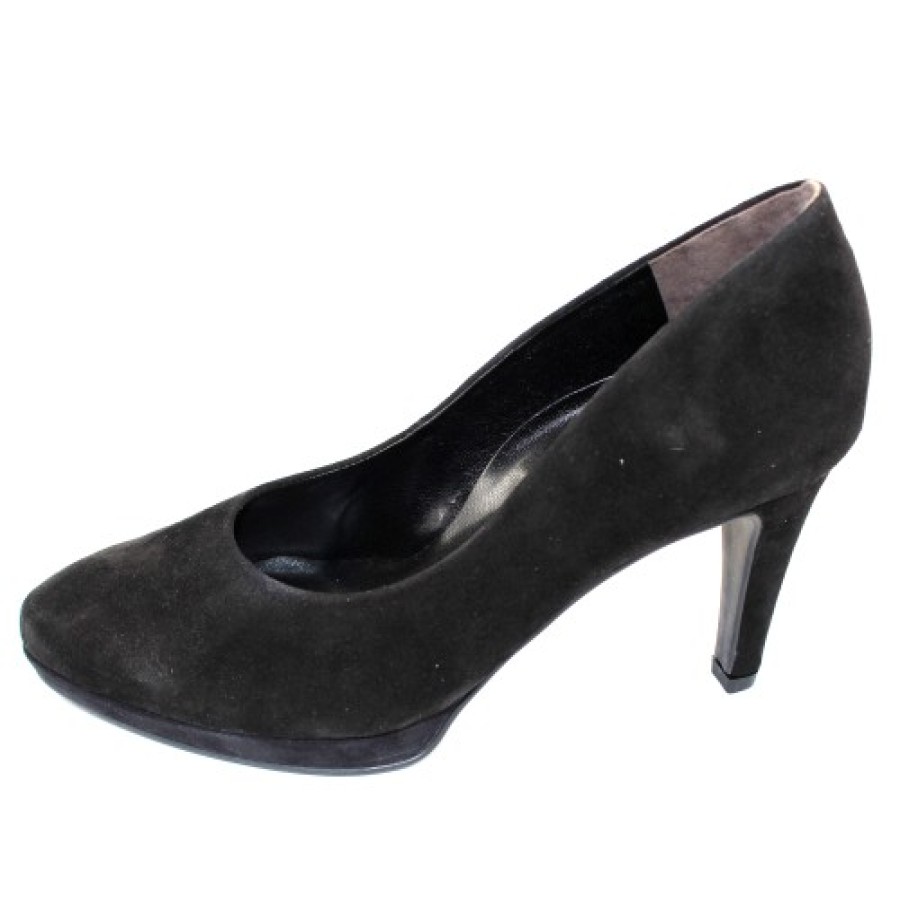 Women'S Paul Green Pumps | Paul Green Women'S Lorah Pump In Black Suede