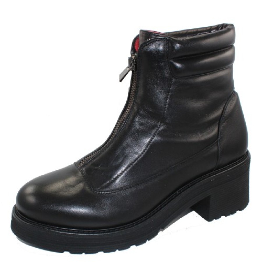 Women'S Pas De Rouge Boots & Booties | Pas De Rouge Women'S Camilla 3612 In Black Nappa Leather