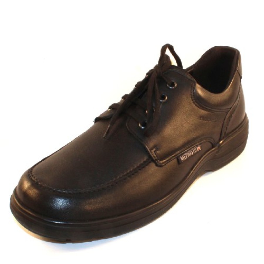 Men'S Mephisto Oxfords | Mephisto Men'S Douk In Black Riko Waterproof Hydro-Protect Leather 2100