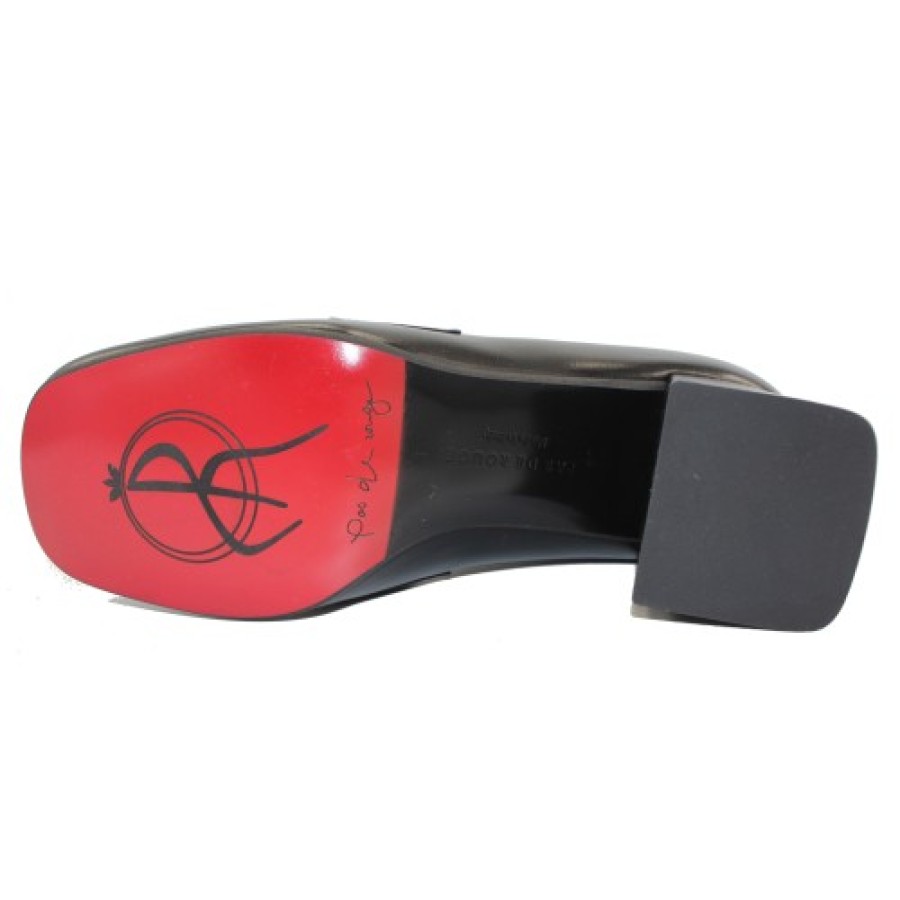 Women'S Pas De Rouge Slip Ons | Pas De Rouge Women'S Celia 4144 In Black Nappa Leather