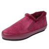 Women'S Yes Brand Shoes Slip Ons | Yes Brand Shoes Women'S Cynthia 2 In Mulberry Water Resistant Suede/Mulberry Fur