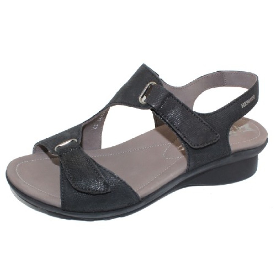 Women'S Mephisto Wedges | Mephisto Women'S Paris In Black Artesia 8100