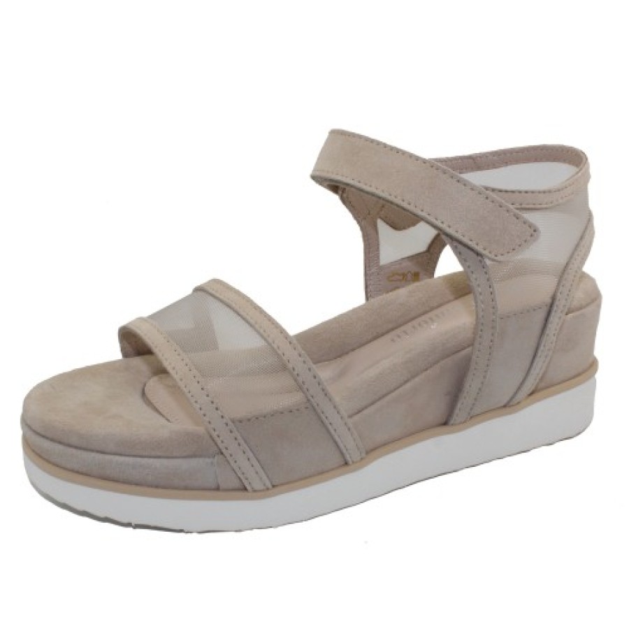 Women'S Bella Comforto Wedges | Bella Comforto Women'S Clea 8.63.08 In Creme Velour Suede