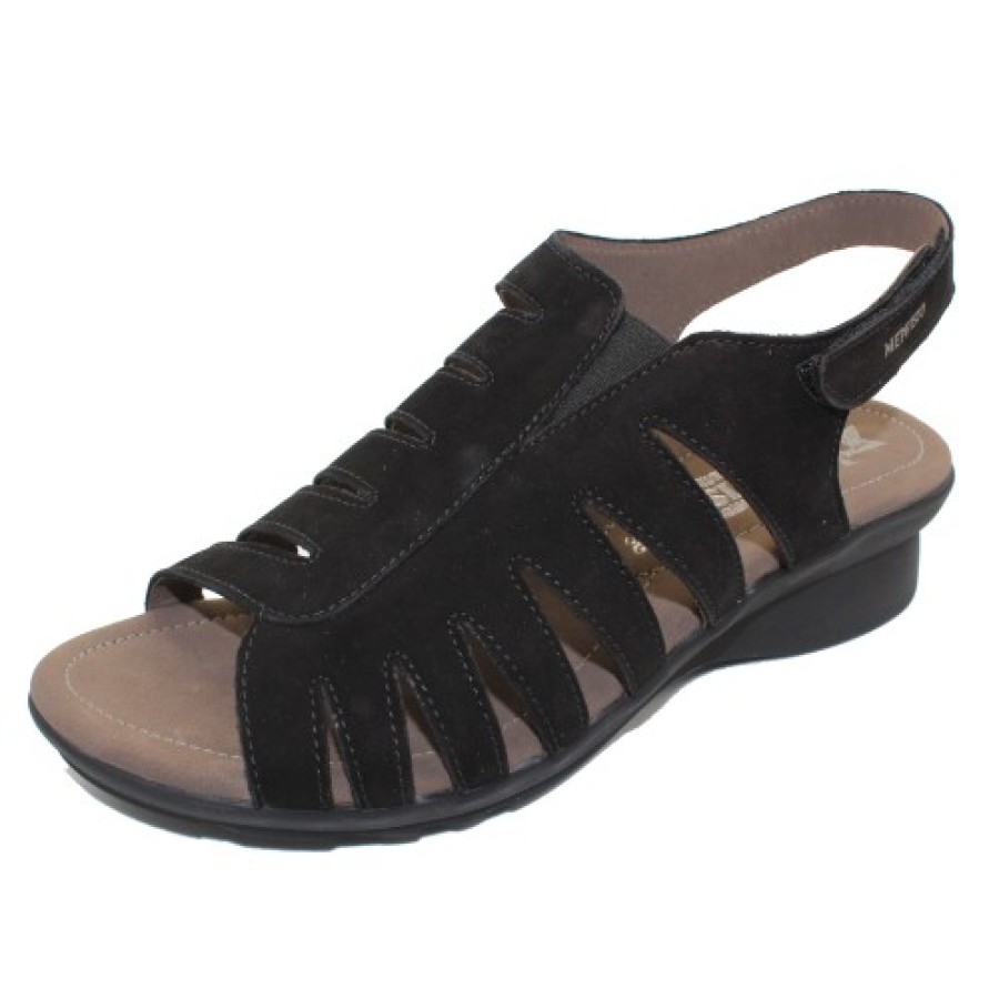 Women'S Mephisto Back Straps | Mephisto Women'S Praline In Black Bucksoft 6900