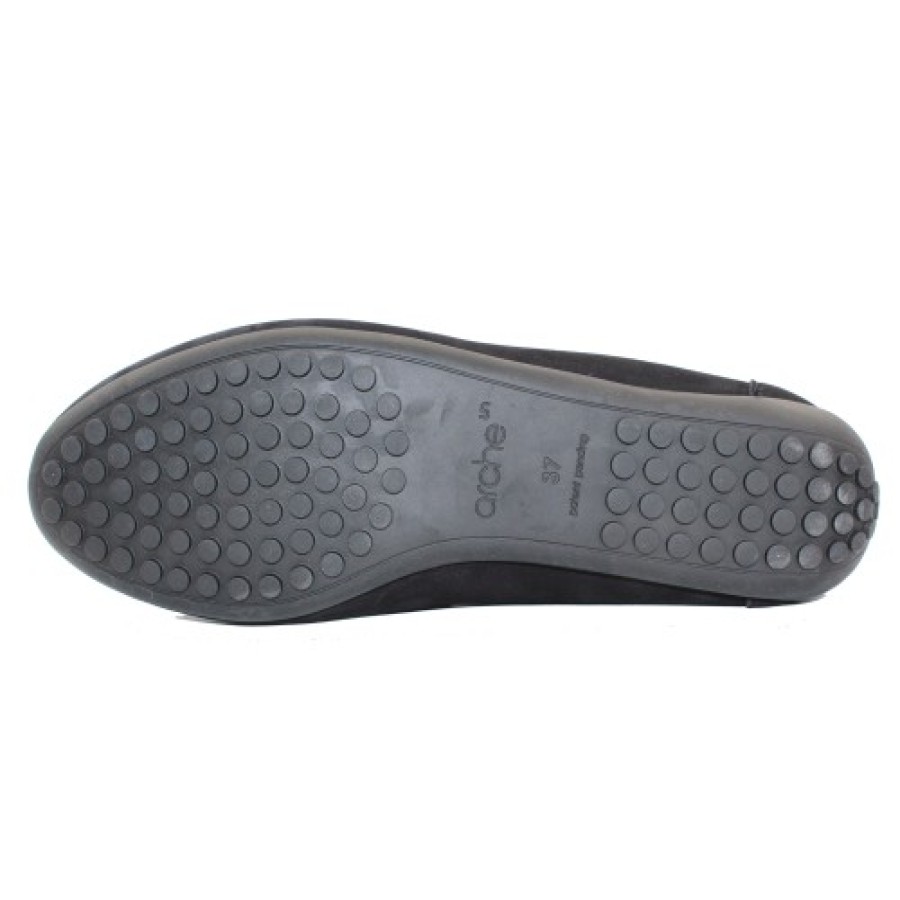 Women'S Arche Slip Ons | Arche Women'S Fannhy In Noir Nubuck/Lakli